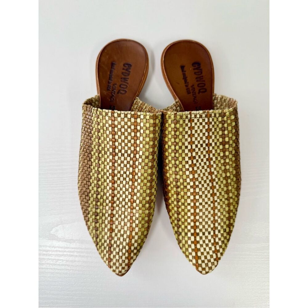 Cynthia Vincent Brown Woven Flats